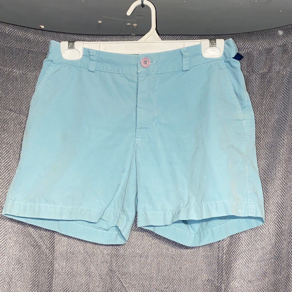 Sky Blue Women's Flat Front Shorts